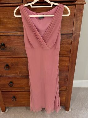 BCBGMaxAzria Vintage 2000  Sleeveless V-Neck Silk Dress